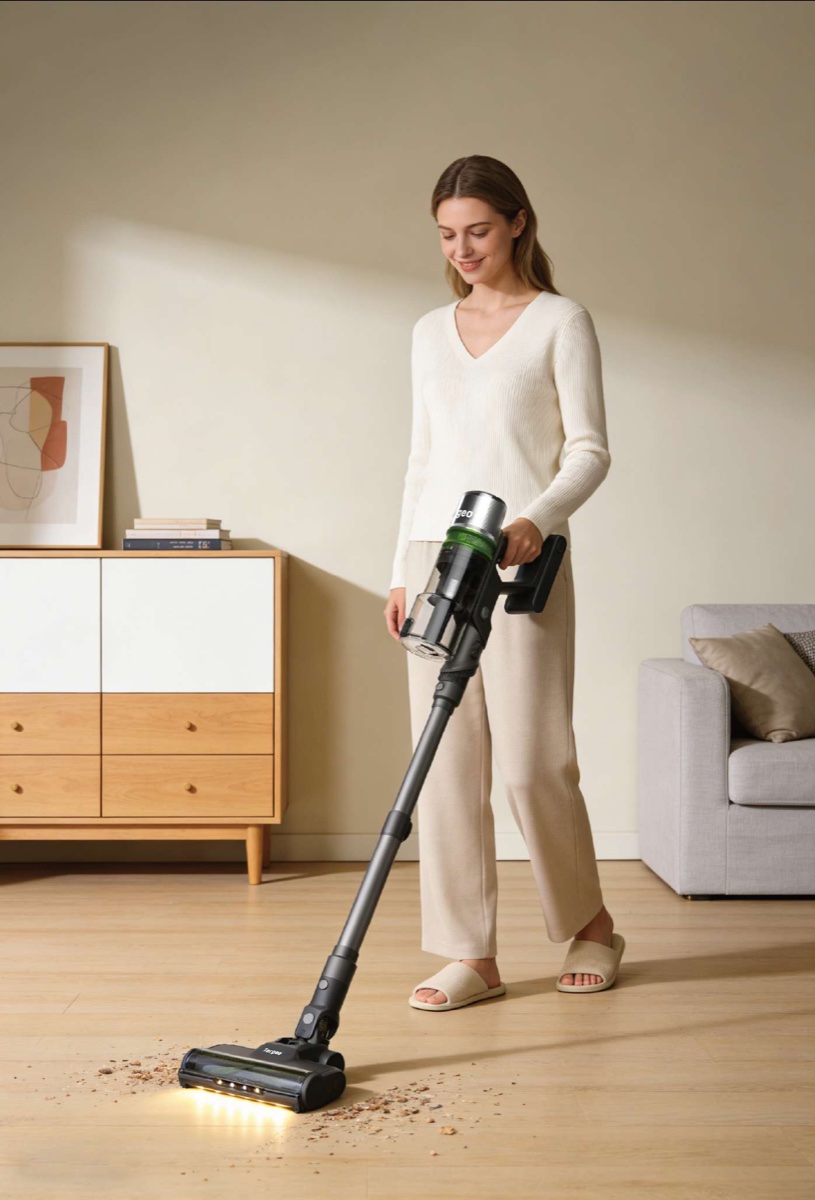 Tergeo V40 cordless vacuum cleaning the floor